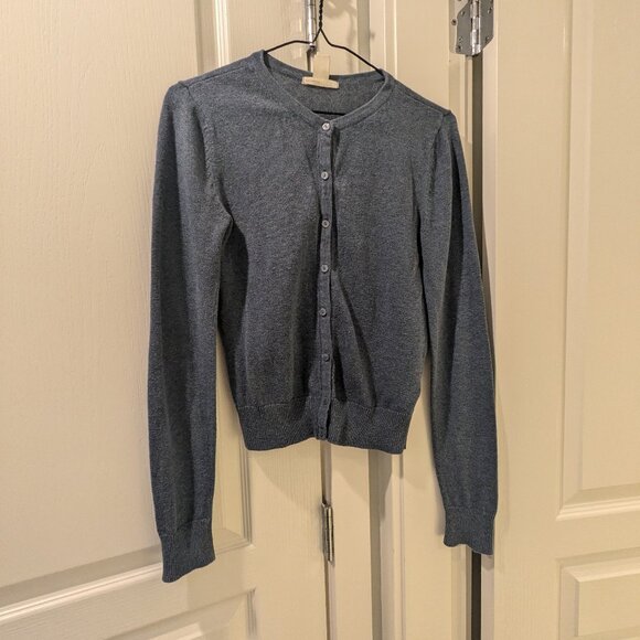 H&M Button Up Cardigan, Size XS, Denim Blue - Picture 1 of 3